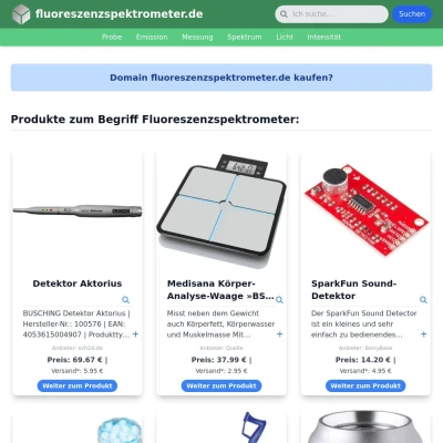 Screenshot fluoreszenzspektrometer.de