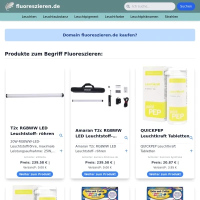 Screenshot fluoreszieren.de
