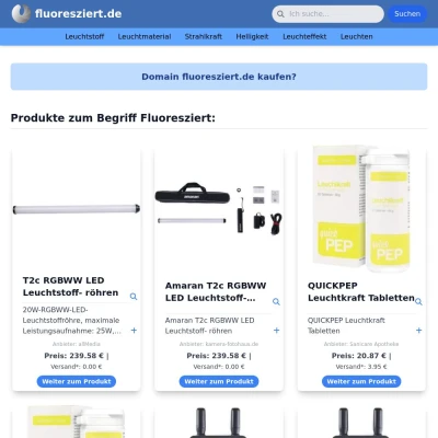 Screenshot fluoresziert.de