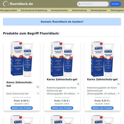 Screenshot fluoridlack.de