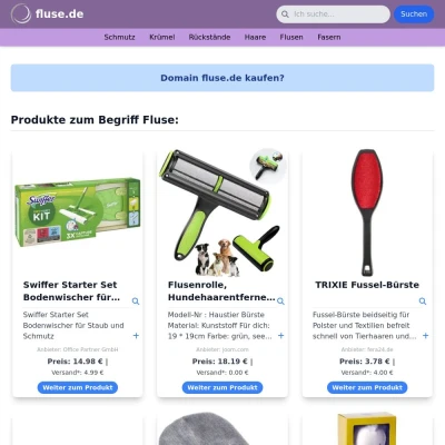 Screenshot fluse.de