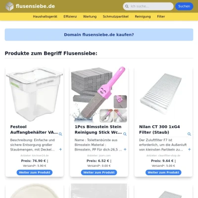 Screenshot flusensiebe.de