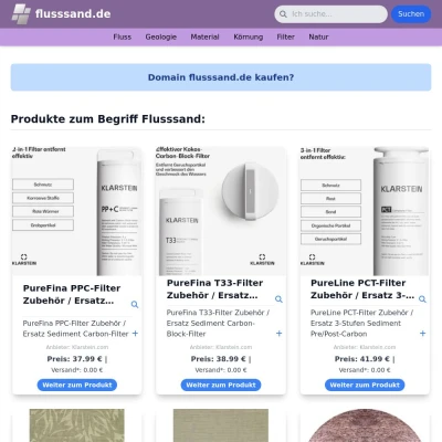 Screenshot flusssand.de