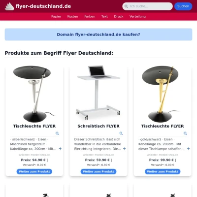 Screenshot flyer-deutschland.de