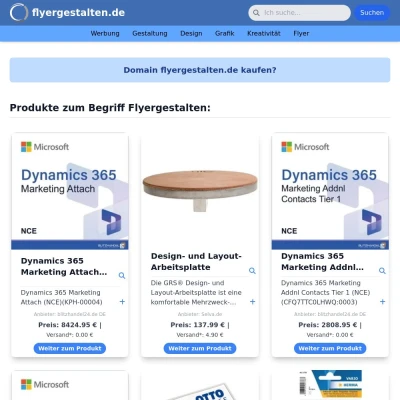 Screenshot flyergestalten.de