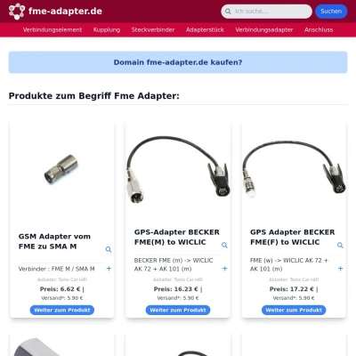 Screenshot fme-adapter.de