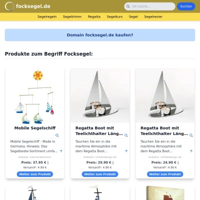Screenshot focksegel.de