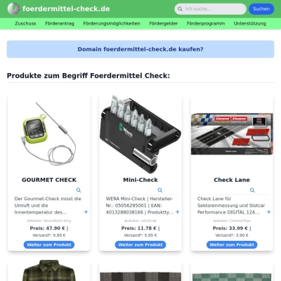 Screenshot foerdermittel-check.de