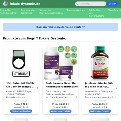 Screenshot fokale-dystonie.de