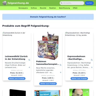 Screenshot folgewirkung.de