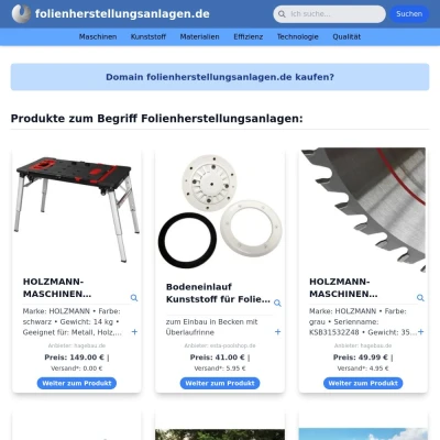 Screenshot folienherstellungsanlagen.de