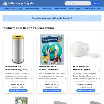 Screenshot folienrecycling.de