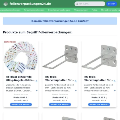 Screenshot folienverpackungen24.de