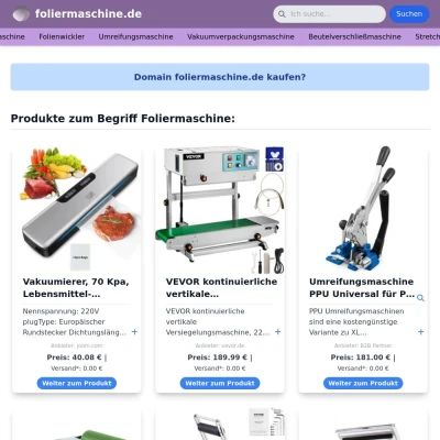 Screenshot foliermaschine.de