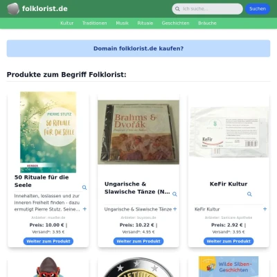 Screenshot folklorist.de