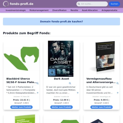 Screenshot fonds-profi.de