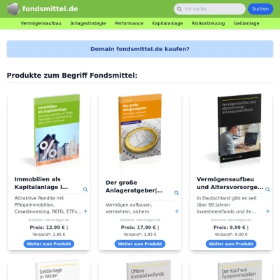 Screenshot fondsmittel.de