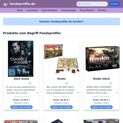 Screenshot fondsprofile.de