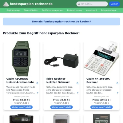 Screenshot fondssparplan-rechner.de