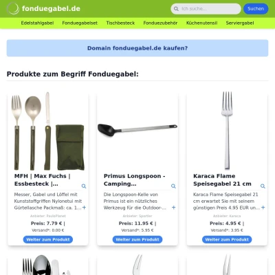 Screenshot fonduegabel.de