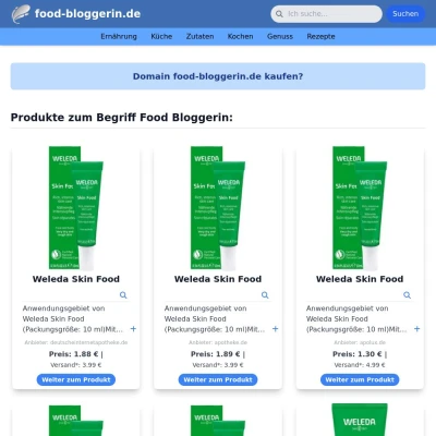 Screenshot food-bloggerin.de