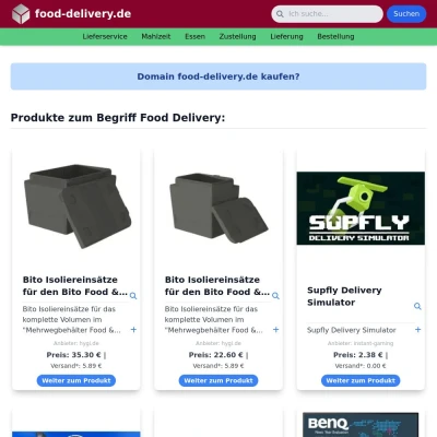 Screenshot food-delivery.de