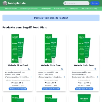 Screenshot food-plan.de