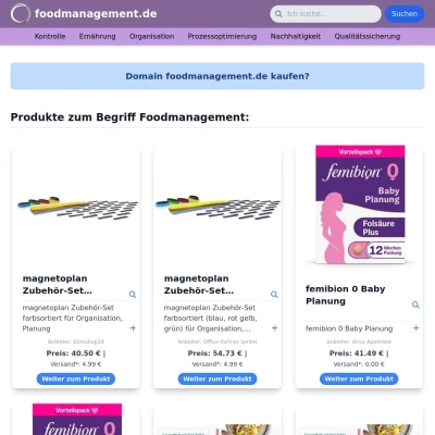 Screenshot foodmanagement.de