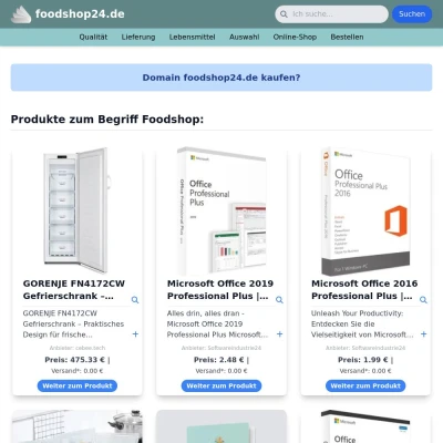 Screenshot foodshop24.de