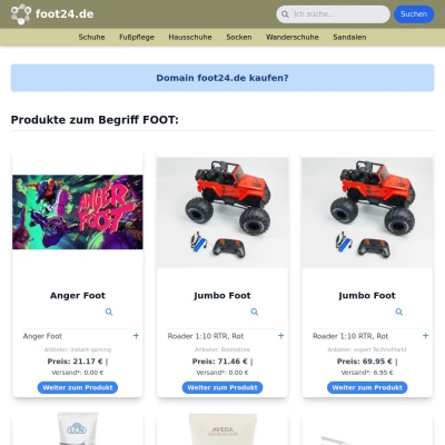 Screenshot foot24.de