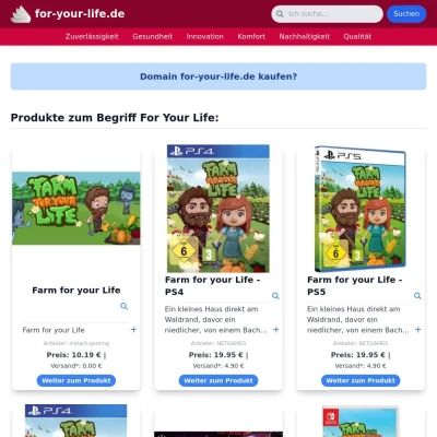 Screenshot for-your-life.de