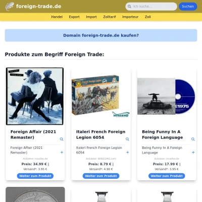 Screenshot foreign-trade.de