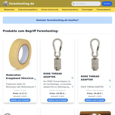 Screenshot forenhosting.de
