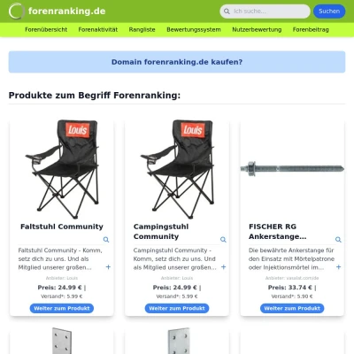 Screenshot forenranking.de