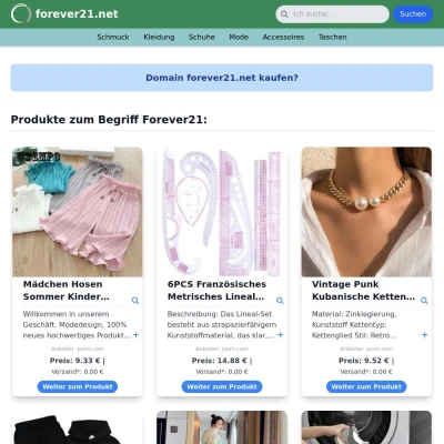 Screenshot forever21.net