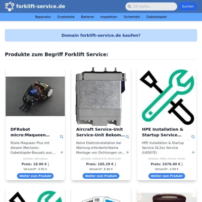 Screenshot forklift-service.de