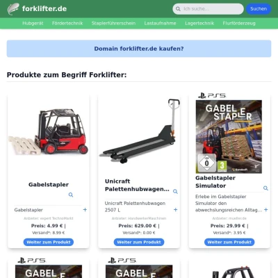 Screenshot forklifter.de