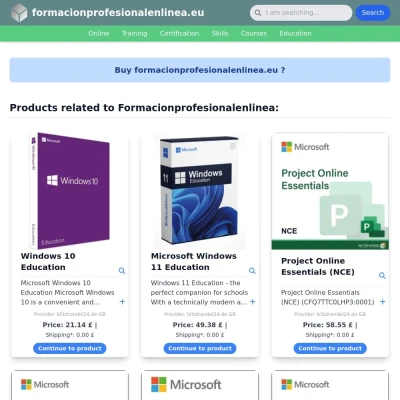 Screenshot formacionprofesionalenlinea.eu