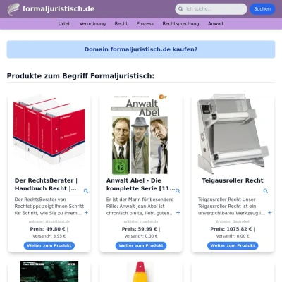 Screenshot formaljuristisch.de