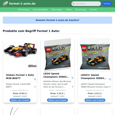 Screenshot formel-1-auto.de