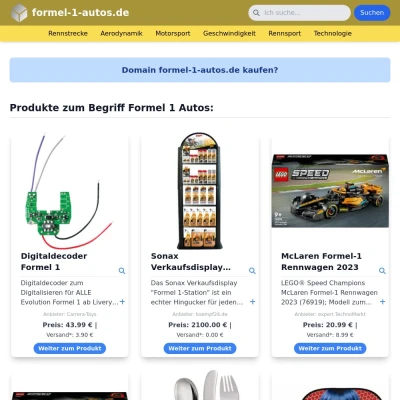 Screenshot formel-1-autos.de