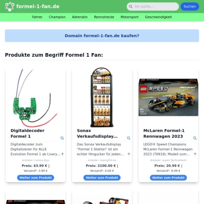 Screenshot formel-1-fan.de