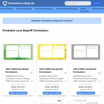 Screenshot formulare-shop.de