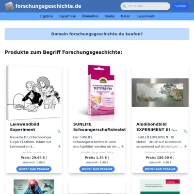 Screenshot forschungsgeschichte.de