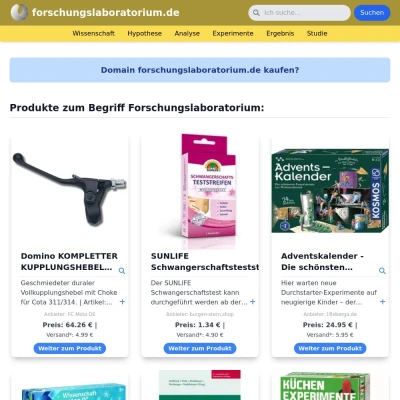 Screenshot forschungslaboratorium.de