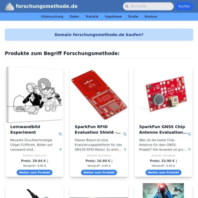 Screenshot forschungsmethode.de