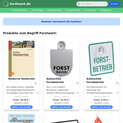 Screenshot forstwart.de