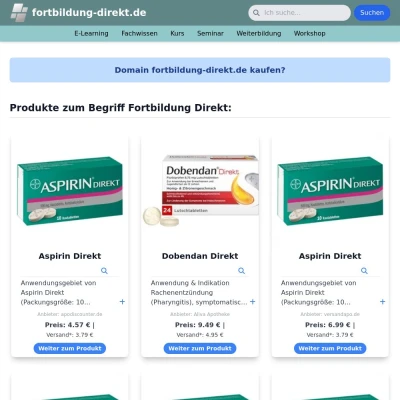 Screenshot fortbildung-direkt.de