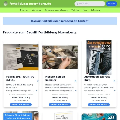 Screenshot fortbildung-nuernberg.de