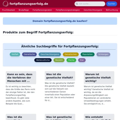 Screenshot fortpflanzungserfolg.de